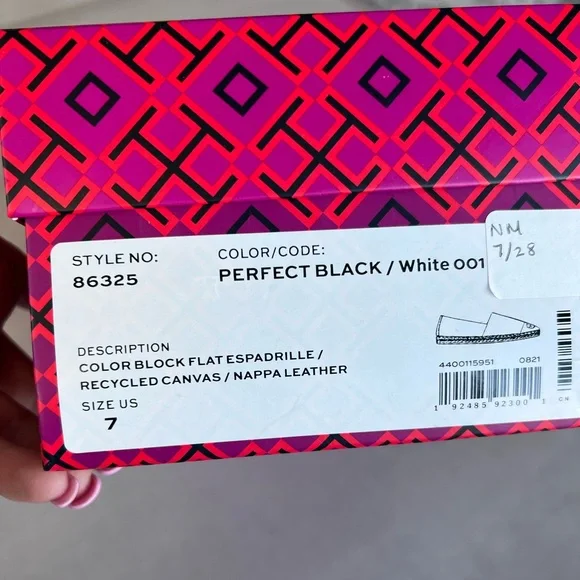 Tory Burch espadrilles black canvas slipon leather cap toe 7 slides miller Reva - Picture 6 of 6